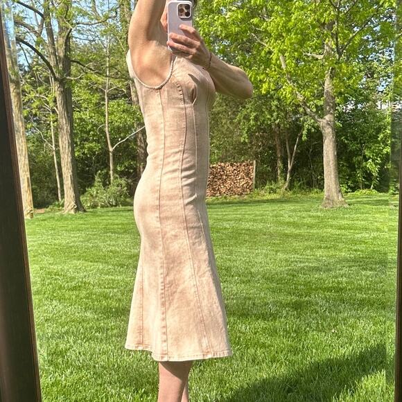 Rachel Comey Fervie Dress Brown Acid Wash Pomona Denim $595 NOWT Size 4 - Picture 5 of 16